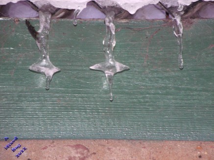 Weird shaped icicles